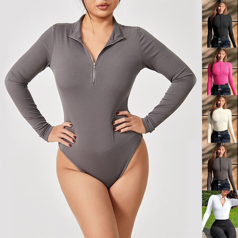 Cototina Sculpt Zip Long-Sleeve Jumpsuit